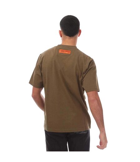 Womens/ladies Hpny Embroidered T-shirt Olive Heron Preston