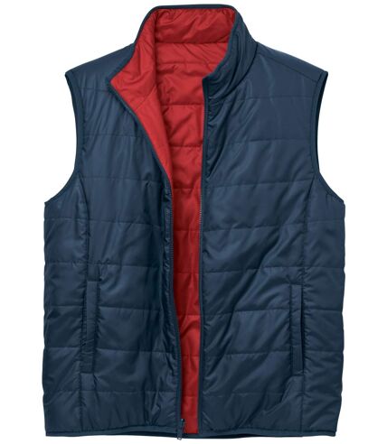 Men's Red & Navy Reversible Padded Gilet