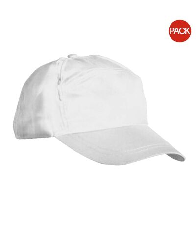 Lot de 2  casquettes unies adulte blanc Result