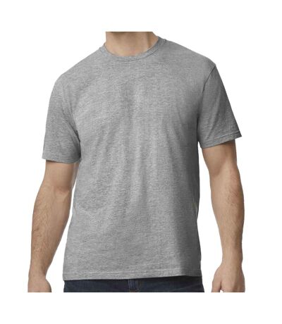 Mens polycotton midweight t-shirt sports gray Gildan