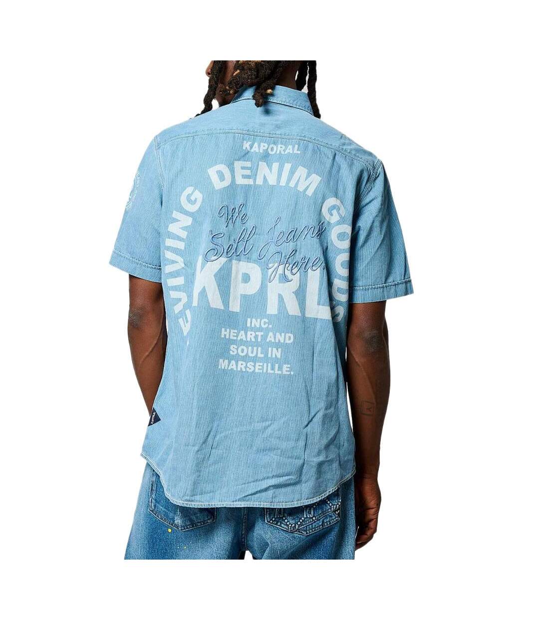 Chemise bleu homme kaporal kordy-2