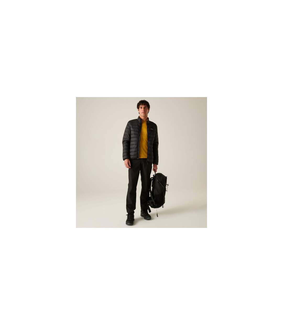 Mens Marizion Padded Jacket Black Wood Brown Regatta-1