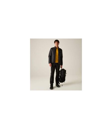 Mens Marizion Padded Jacket Black Wood Brown Regatta