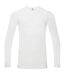 T-shirt manches longues col rond - NN270 - blanc - homme