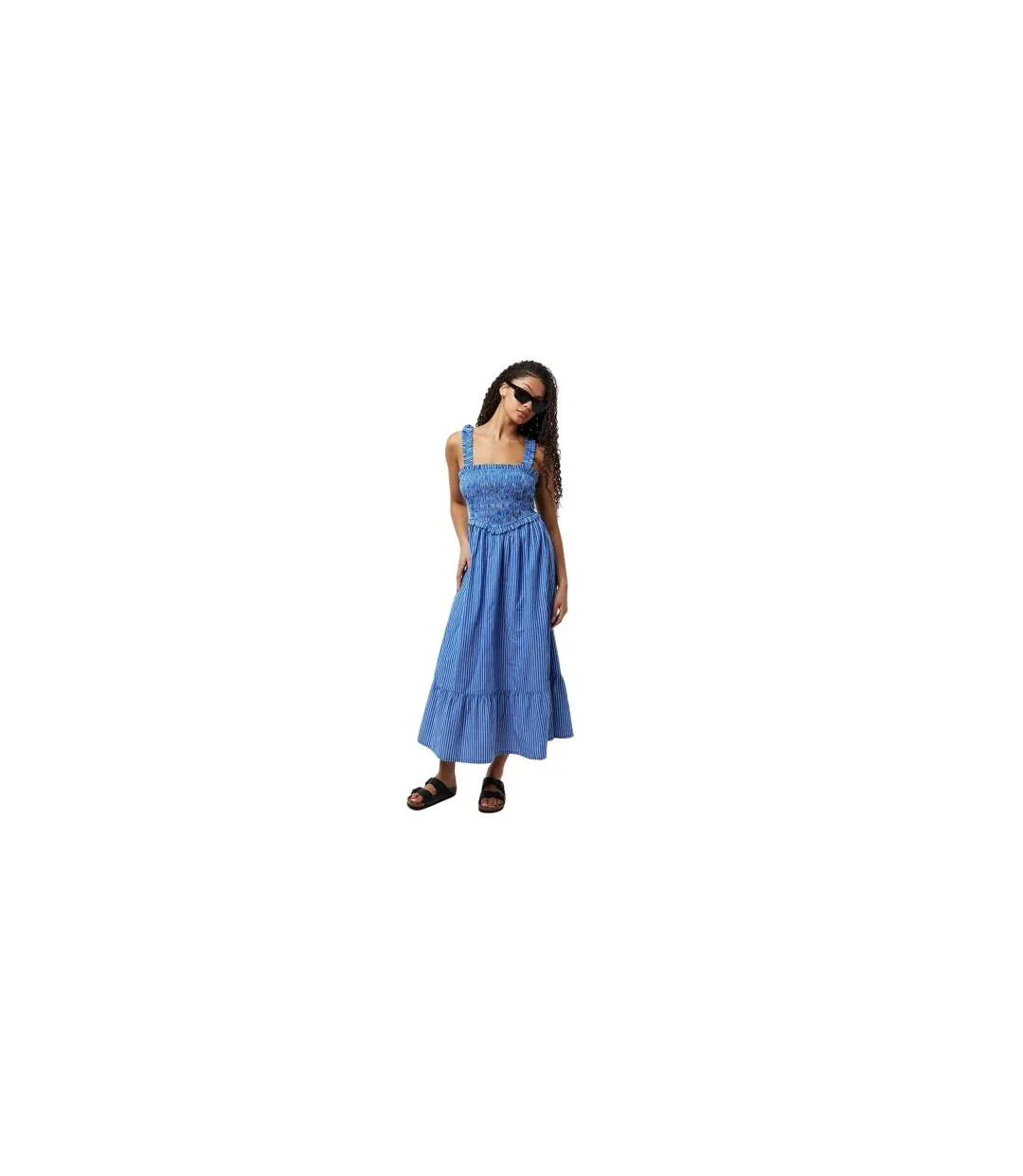 Robe Longue Motif/style À Rayures Femme Bleu Jack Wills-1