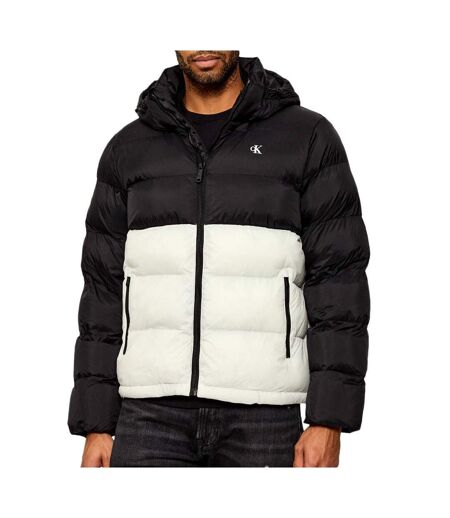 Doudoune noir/blanche homme calvin klein jeans nylon