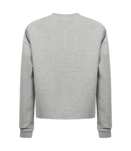 Skinni Fit Womens/Ladies Cropped Slounge Sweatshirt (Heather Gray) - UTPC3561