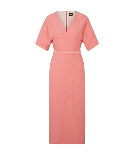 Robe Mi-longue Dawinga Femme Bleu Foncé Boss