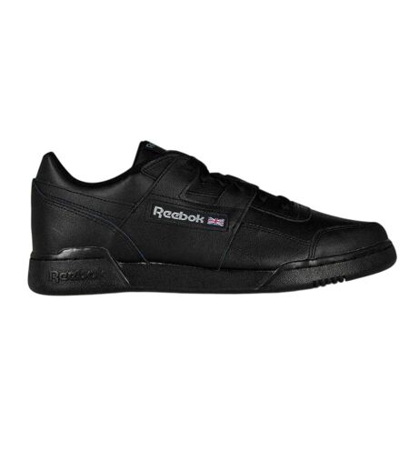 Mens Workout Plus Leather Trainers Black Reebok