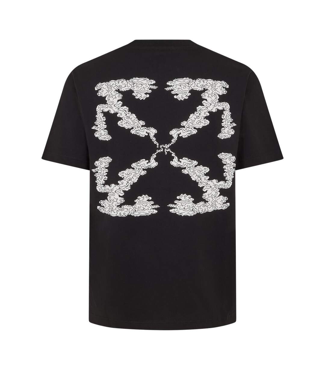 Unisex Adult Cloud Logo T-shirt Black Off White-3