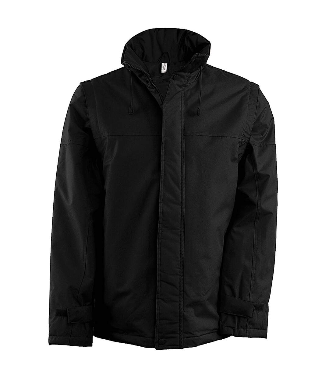 Kariban Mens Zip-Off Sleeve Jacket (Black/Black) - UTRW734