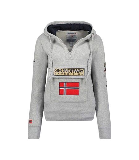 Sweat À Capuche Gymclass Distri Homme Gris Geographical Norway