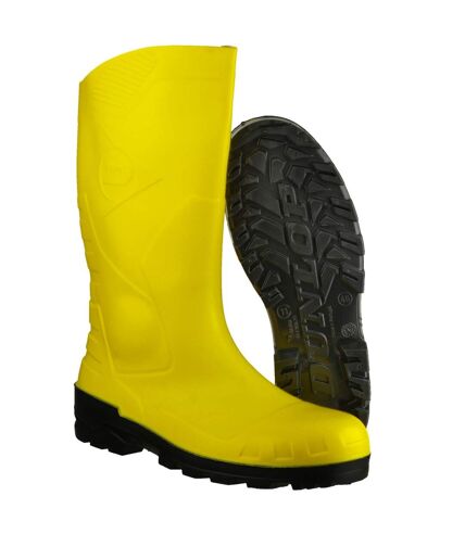 Devon unisex yellow safety wellington boots yellow/black Dunlop