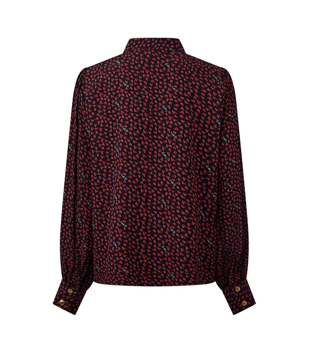 Womens/ladies Heart Shirt Red Multicoloured Biba-3
