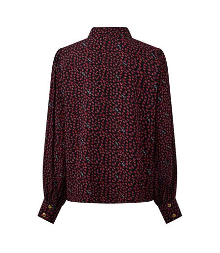 Womens/ladies Heart Shirt Red Multicoloured Biba