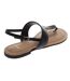 Womens/ladies Jo Nappa Leather Thong Strap Flat Sandals Black Boss-2
