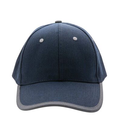 Impact aware contrast brushed cotton 6 panel cap navy XD Collection