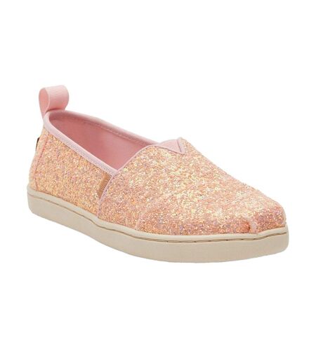 Womens/ladies Alpargata Quartz Loafers Pink Toms