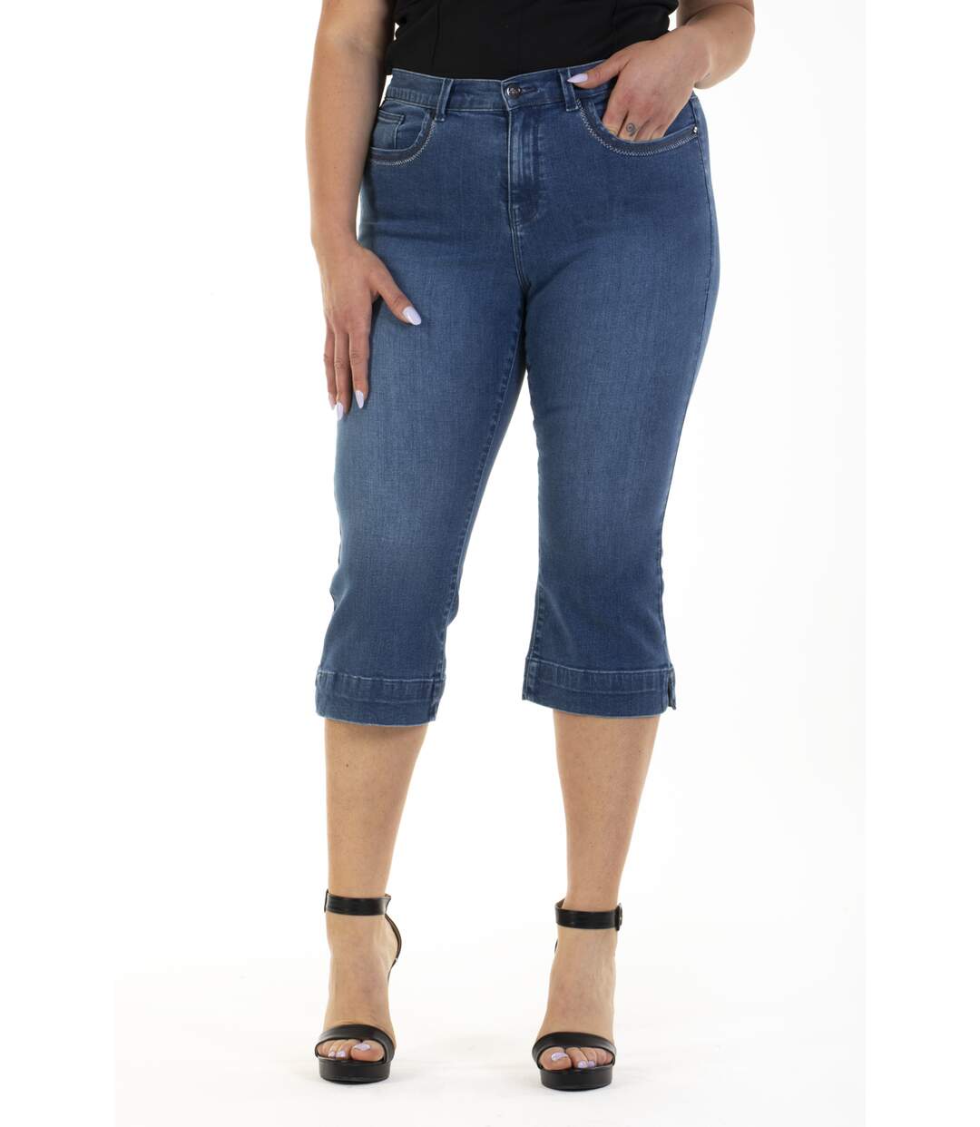 Pantacourt taille haute stretch OBP17-1