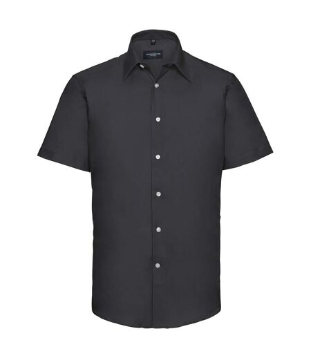 Chemise oxford homme noir Russell Collection Russell Collection