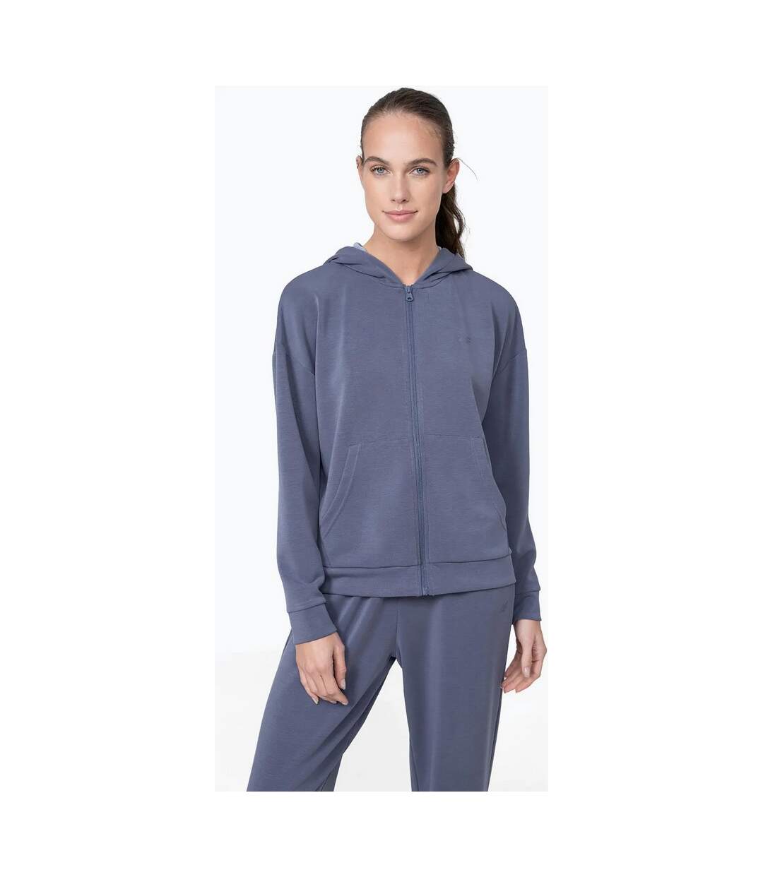 Sweat À Capuche H4z22 Bld041 Femme Gris 4F-1