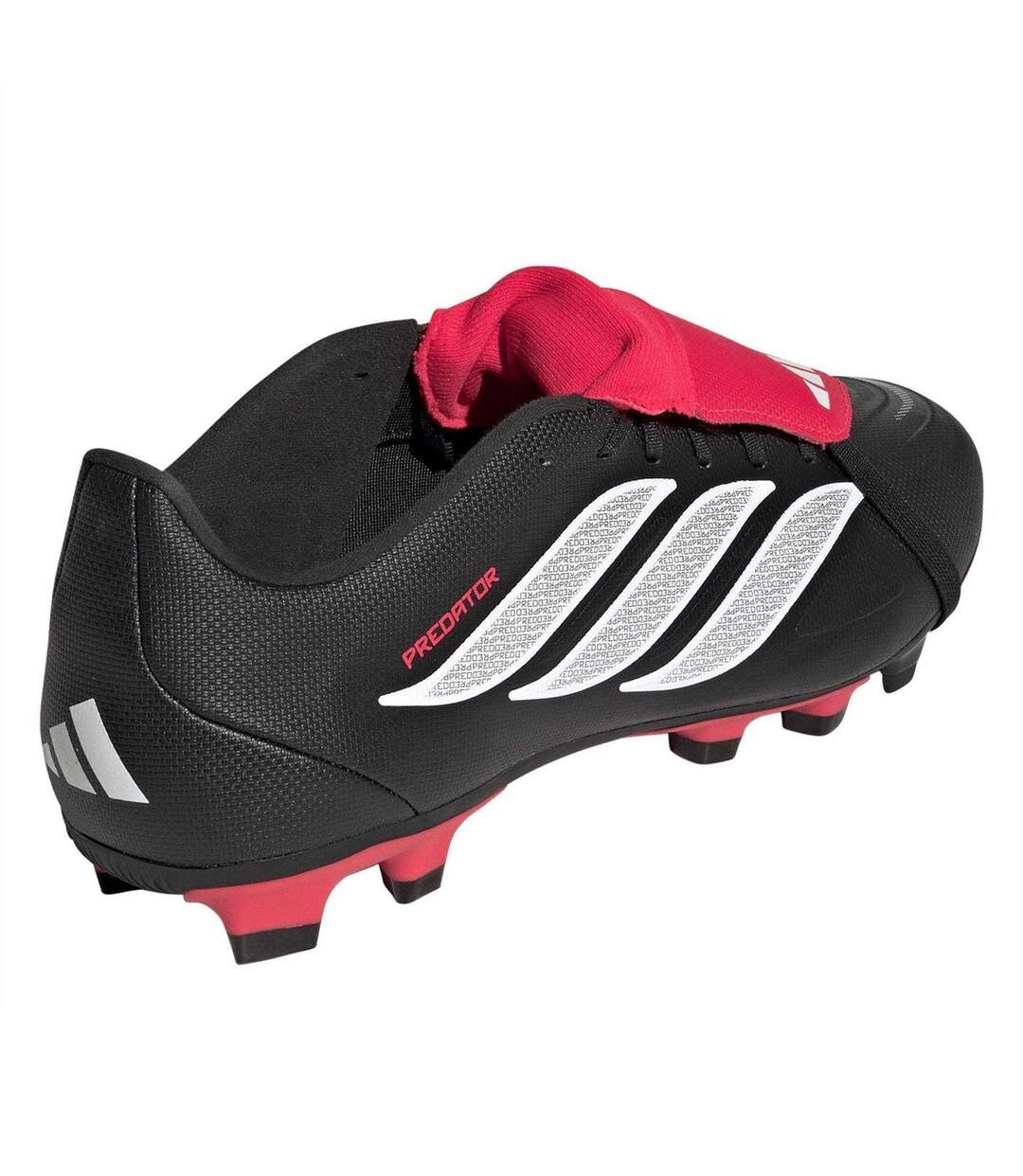 Mens Predator Firm Ground Football Boots Black Red Adidas-2