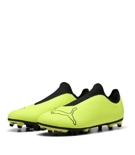 Mens Finesse Leather Firm Ground Football Boots Yellow Black Puma