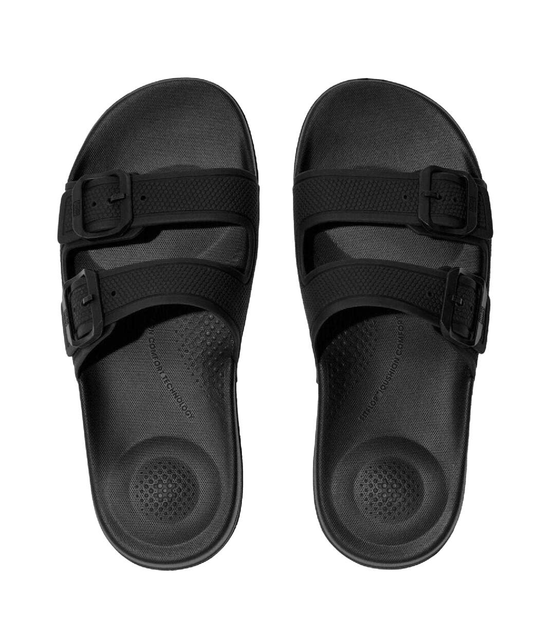 Mens Iqushion Sliders Black Fit Flop-3