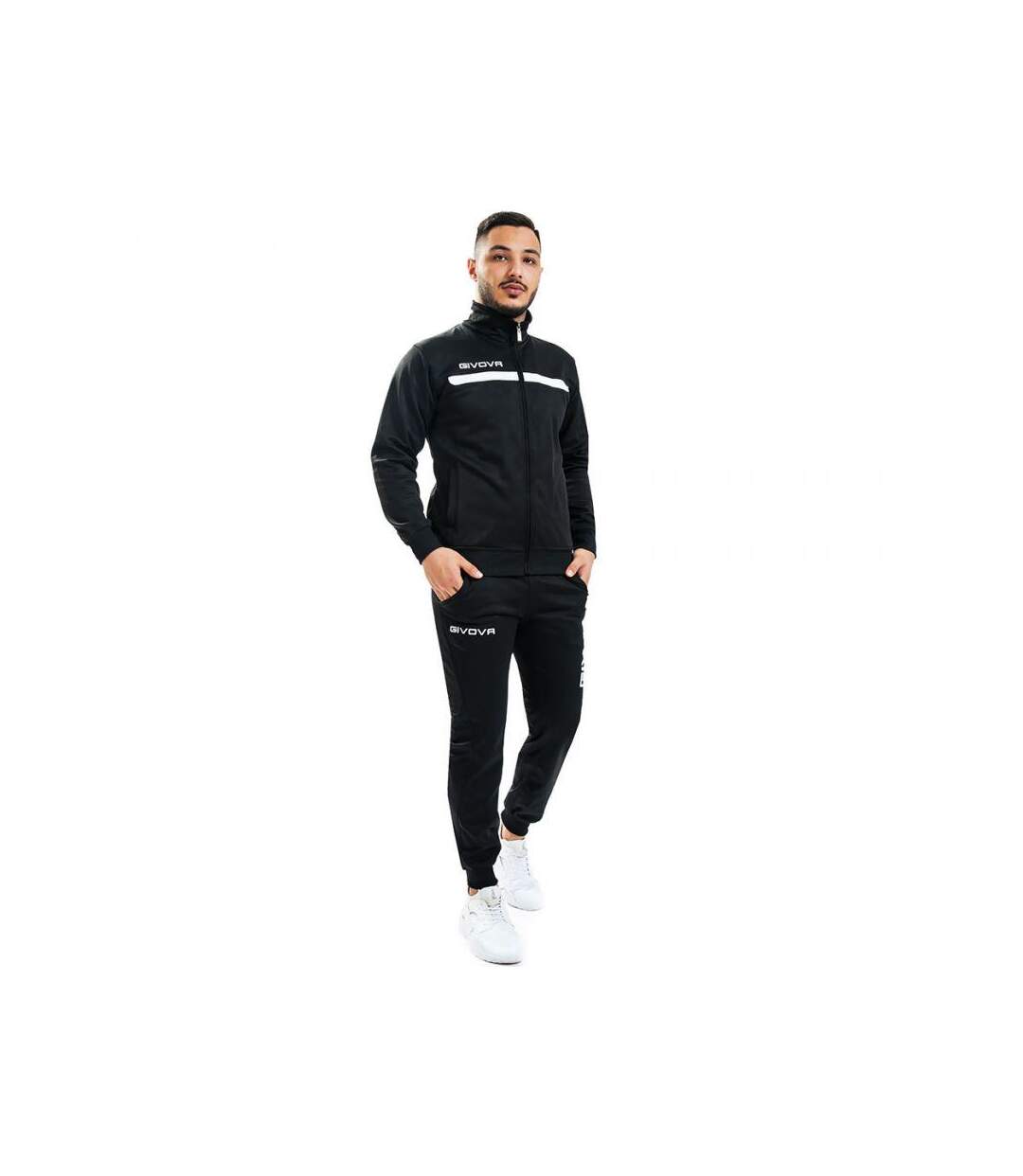 Ensemble Ensemble De Survêtement Tuta One Homme Blanc Noir Givova-1