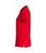 Womens/ladies Plain Polo Shirt Red Clique-3