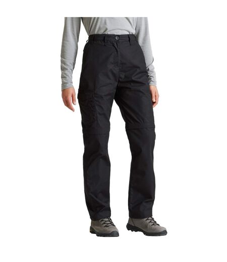 Womens/ladies expert kiwi convertible trousers black Craghoppers