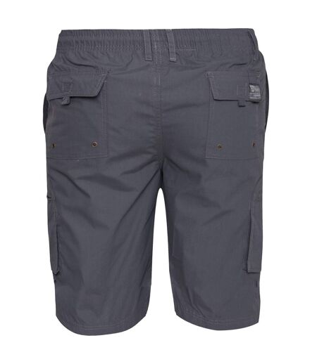 Duke Mens Nick D555 Elasticated Waist Cargo Shorts (Grey) - UTDC224