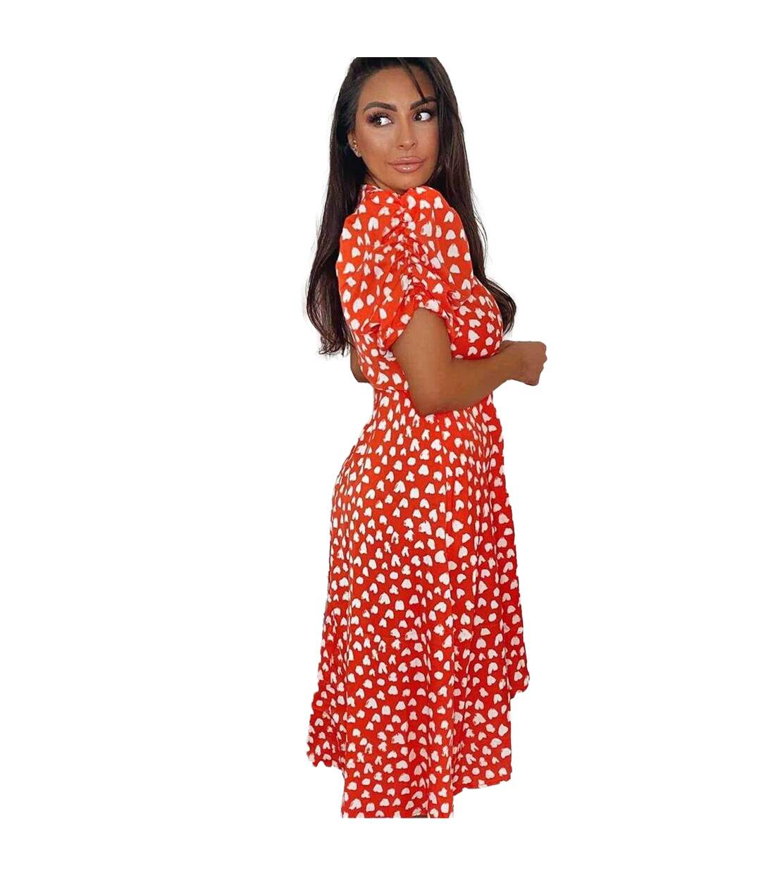 Robe Portefeuille Motif/style Cœurs Femme Rouge AX Paris-3