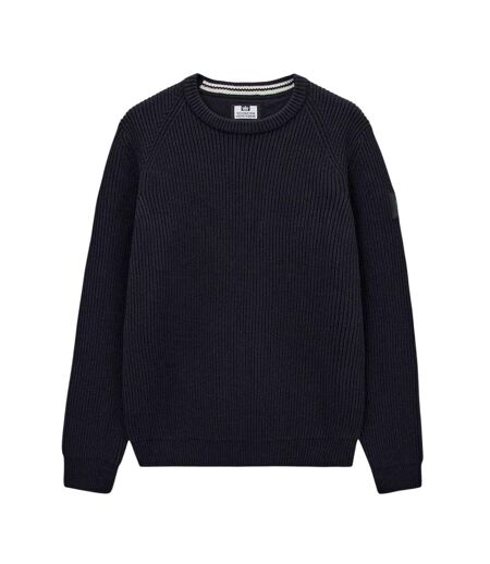 Mens Morello Rib Knit Jumper Navy Weekend Offender