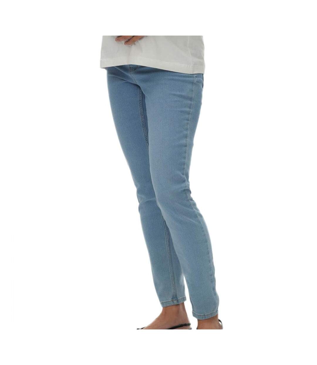 Jeans Skinny Bleu Femme Mamalicous Destroyed Light - L