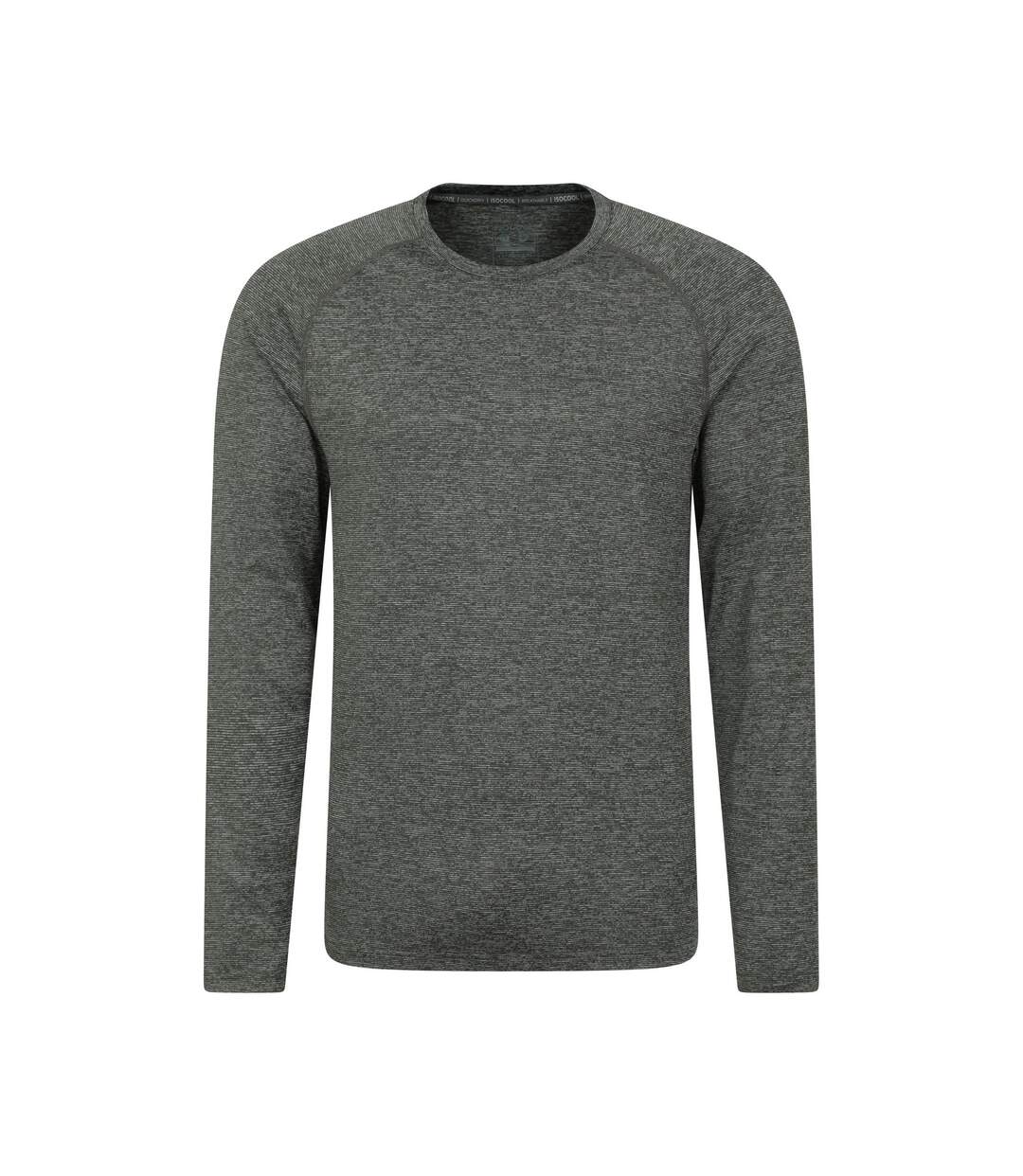 Mens Stripe Isocool Base Layer Top Green Mountain Warehouse-1