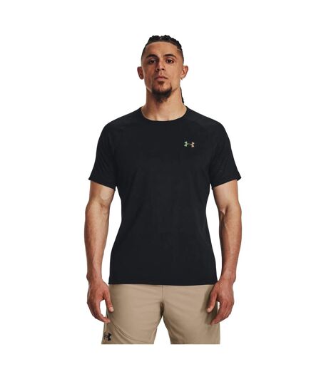 Mens Rush Embo T-shirt Black Under Armour