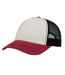 Casquette trucker rapper adulte blanc / bordeaux / noir Atlantis