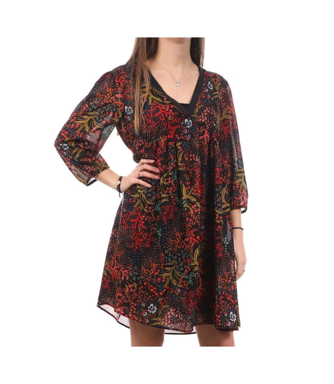 Robe imprimé floral Multi-couleurs Femme Teddy Smith Romana - XS-1