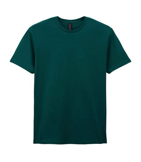 Mens Short Sleeve Soft-style T-shirt Fan Marine Green Gildan