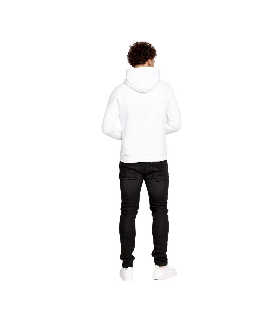 Sweats à capuche englow homme noir / blanc Crosshatch-2