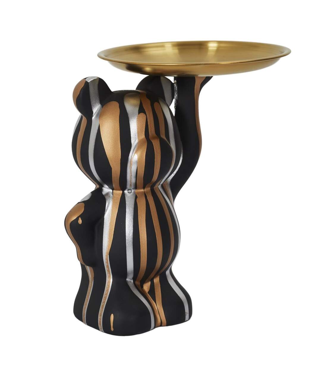Vide-Poche Statue Ourson 23cm Noir-1