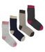 12 Pairs Ladies Non Elastic Boot Socks with Stripes-4