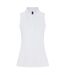 Womens/ladies Coolplus Sleeveless Polo Shirt White Henbury-1