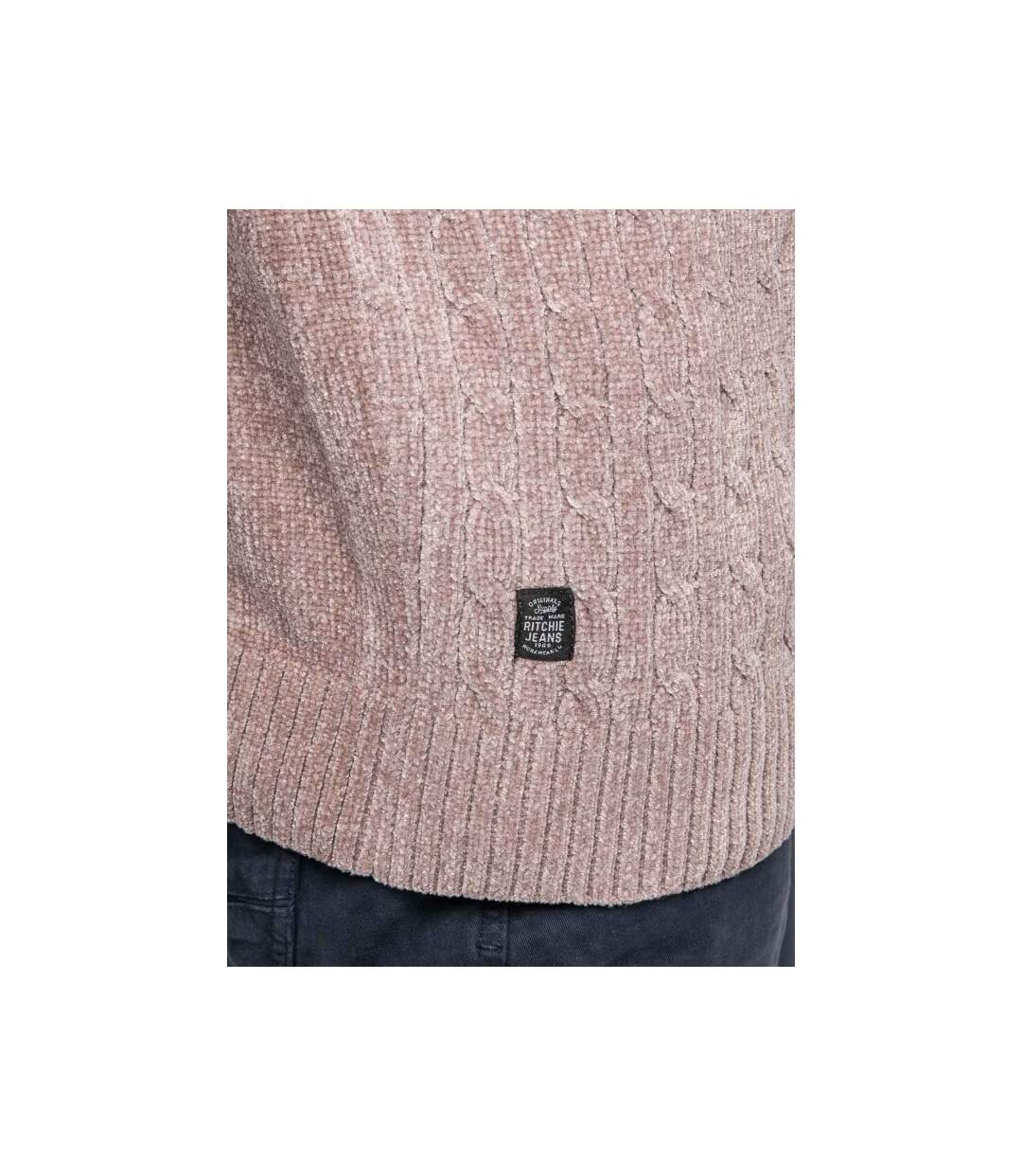 Pull ras de cou avec torsades LITURIN-3