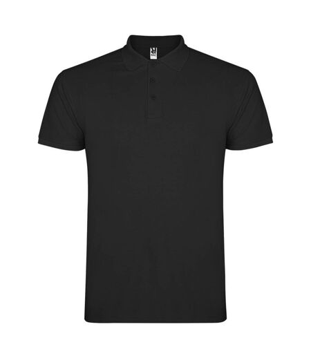 Roly Mens Star Short-Sleeved Polo Shirt (Solid Black)