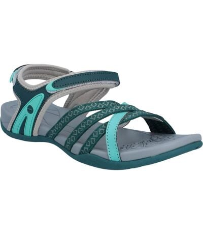Sandales Savanna Femme Kaki Foncé Bleu Ciel Hi-Tec