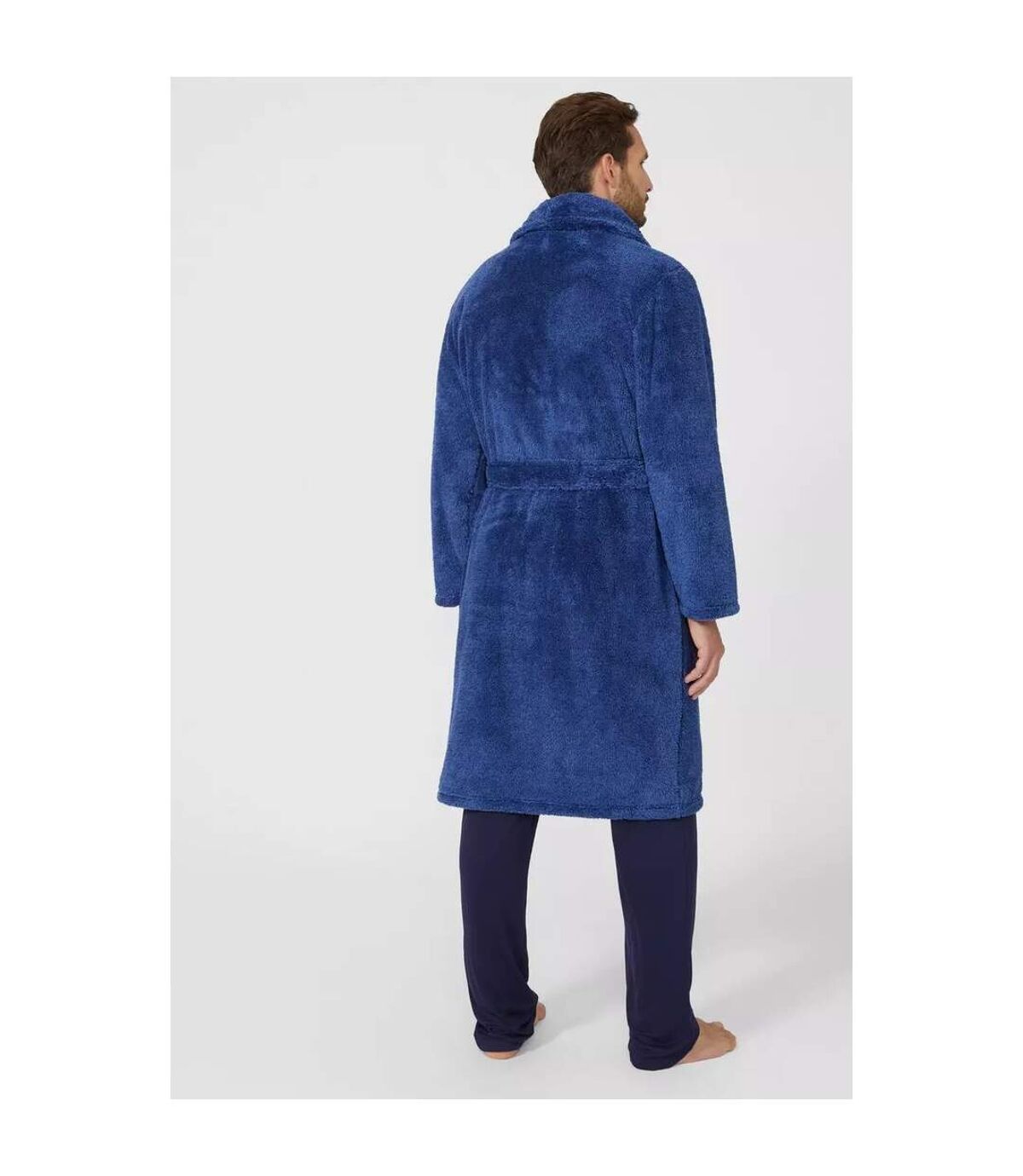 Debenhams Mens Marl Shawl Collar Bathrobe (Blue)