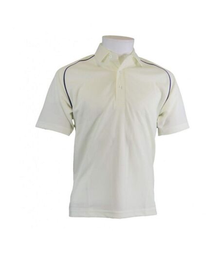 Polo De Cricket Homme Blanc Cassé Bleu Marine Carta Sport