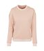 Pull College Femme Rose Clair Blanc Build Your Brand-1
